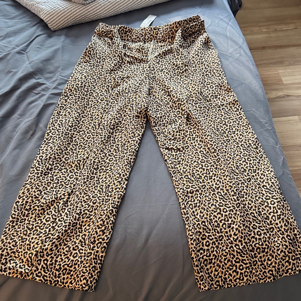 J. Crew Collection Silk Leopard Print Capris